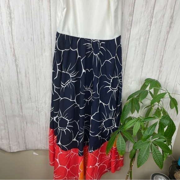 Anthropologie Hutch Ombre Orange Floral Print Dress Medium - Picture 12 of 12